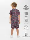 Детская пижама с шортами / Лесной узорный паттерн