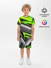 Детская пижама с шортами / Зеленые линии