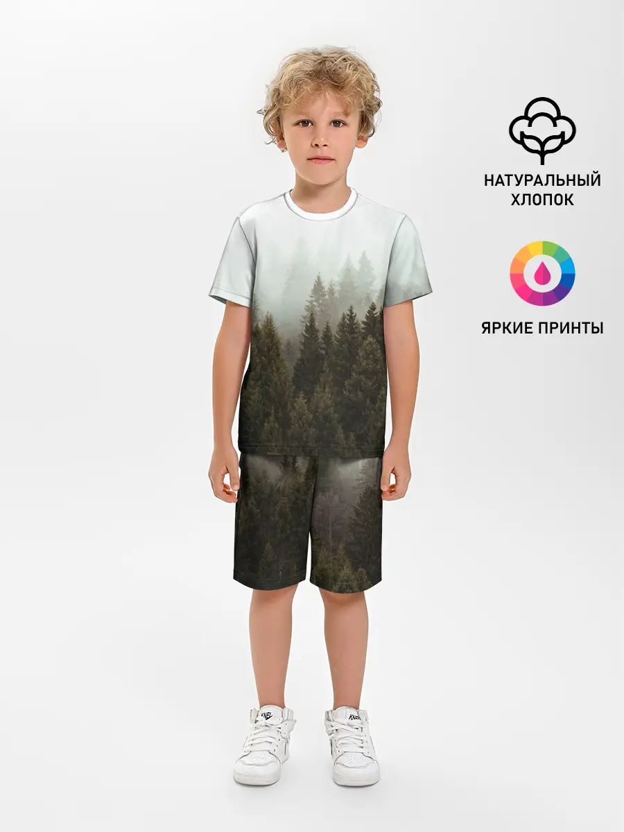 Детская пижама с шортами / Деревья