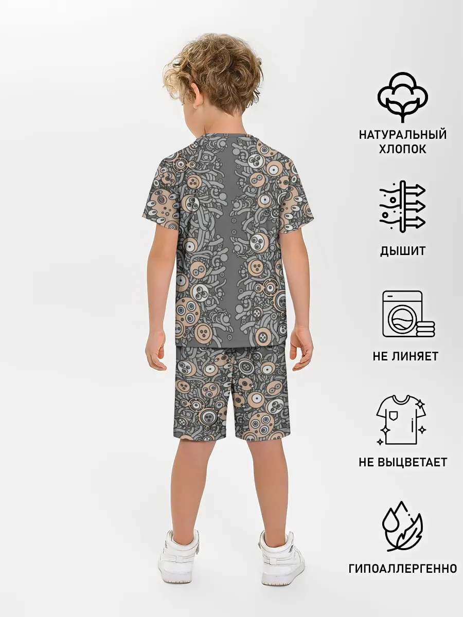 Детская пижама с шортами / психоделика киберпанк