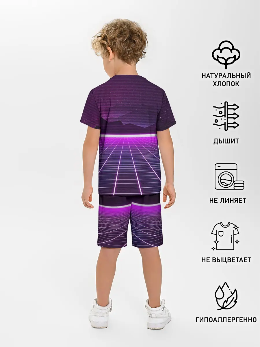 Детская пижама с шортами / Synthwave