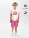 Детская пижама с шортами / Лого джоджо розовые брызги