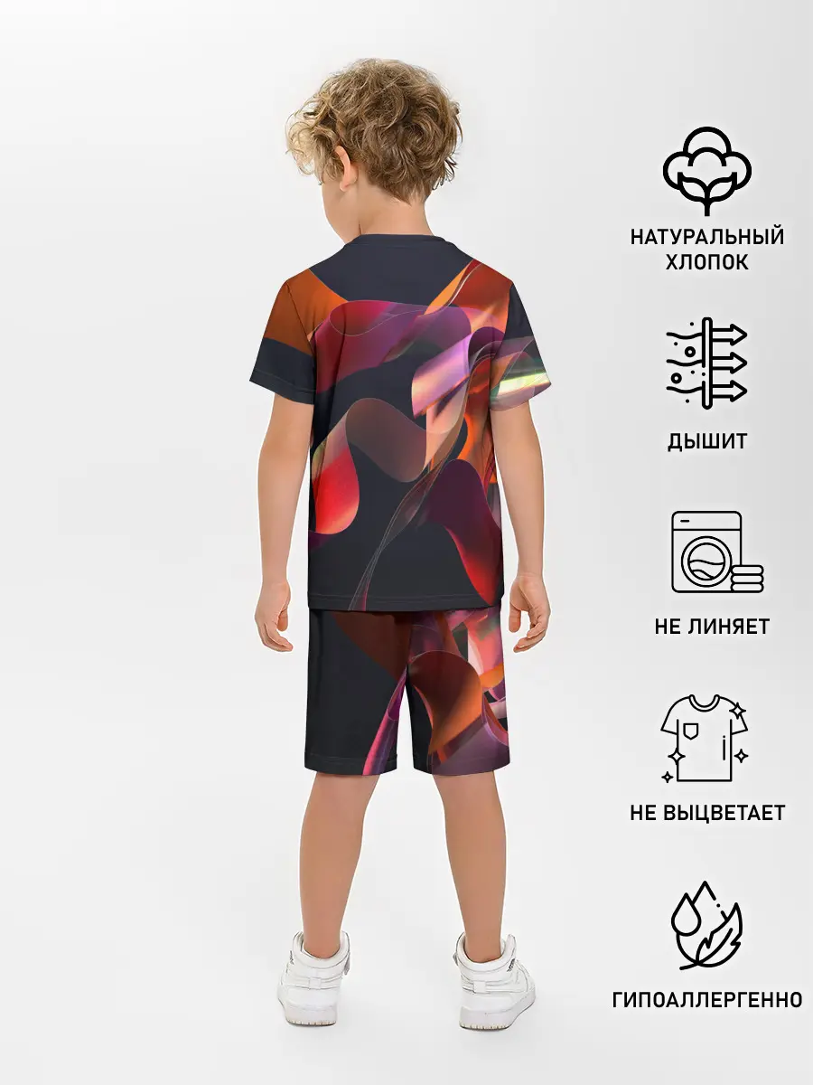 Детская пижама с шортами / Абстрактные ленты