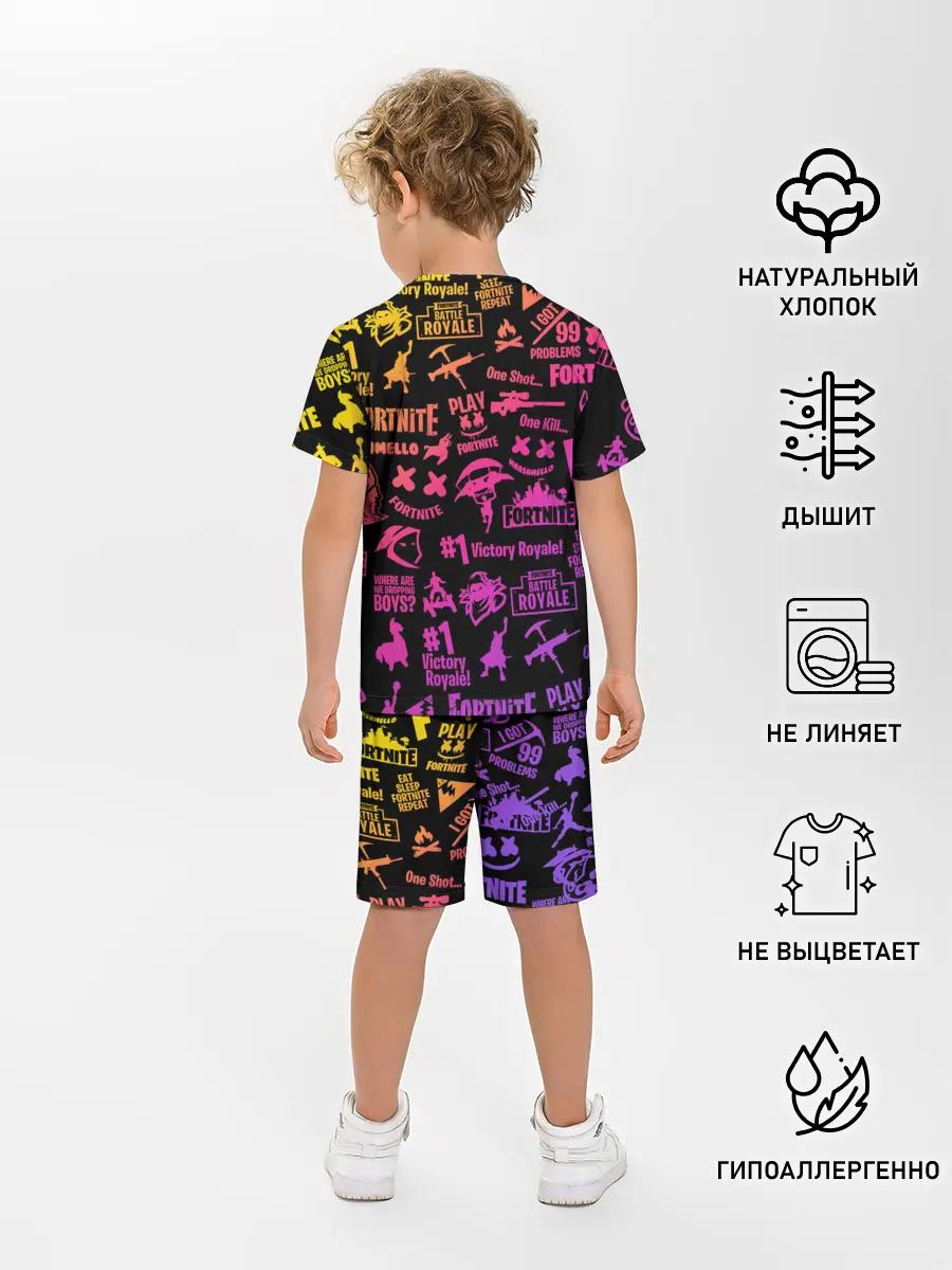 Детская пижама с шортами / FORTNITE PARTY EVENT / ФОРТНАЙТ