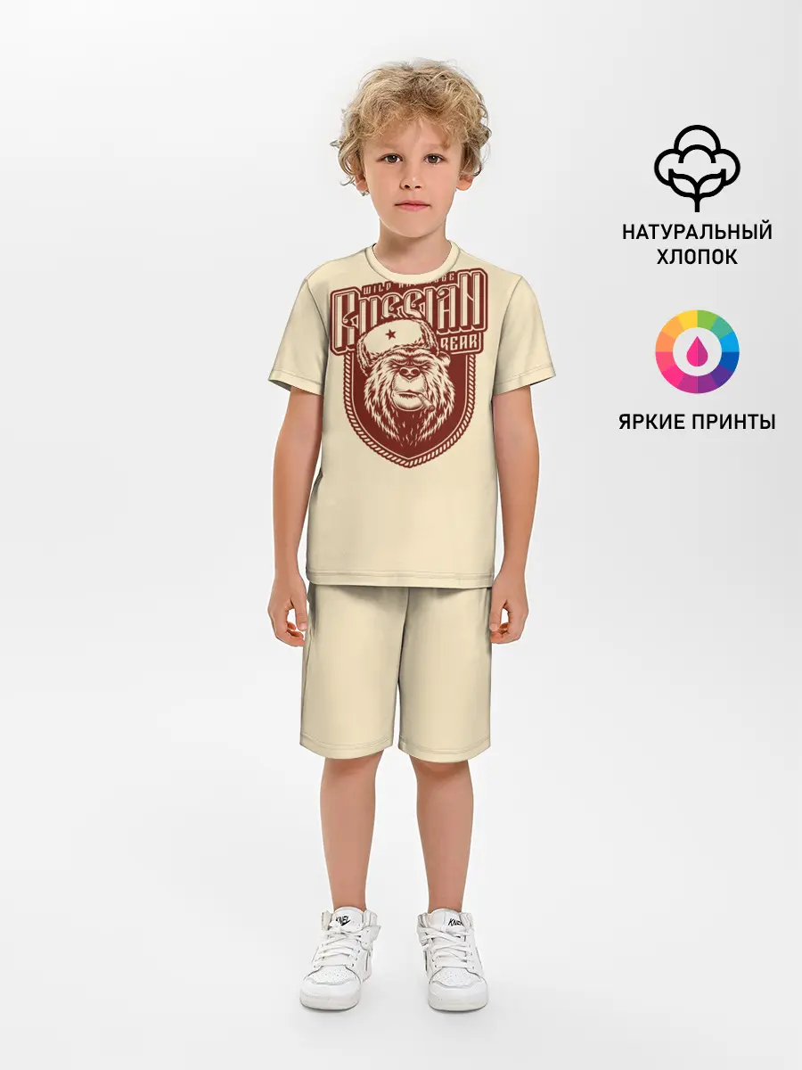 Детская пижама с шортами / Русский медведь