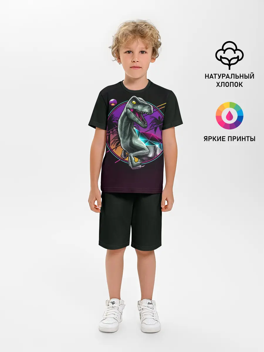 Детская пижама с шортами / неон