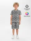 Детская пижама с шортами / Черно-белый орнамент