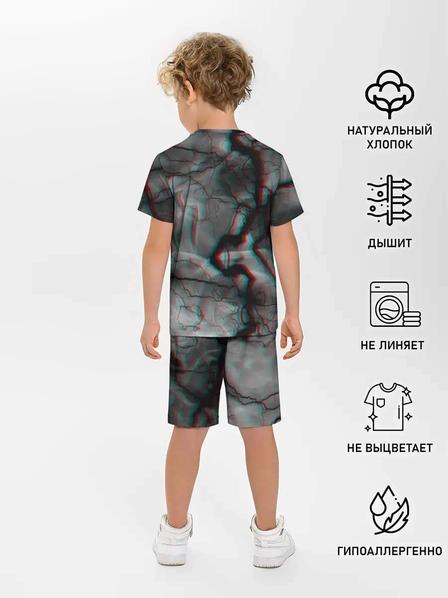 Детская пижама с шортами / МОЛНИИ GLITCH