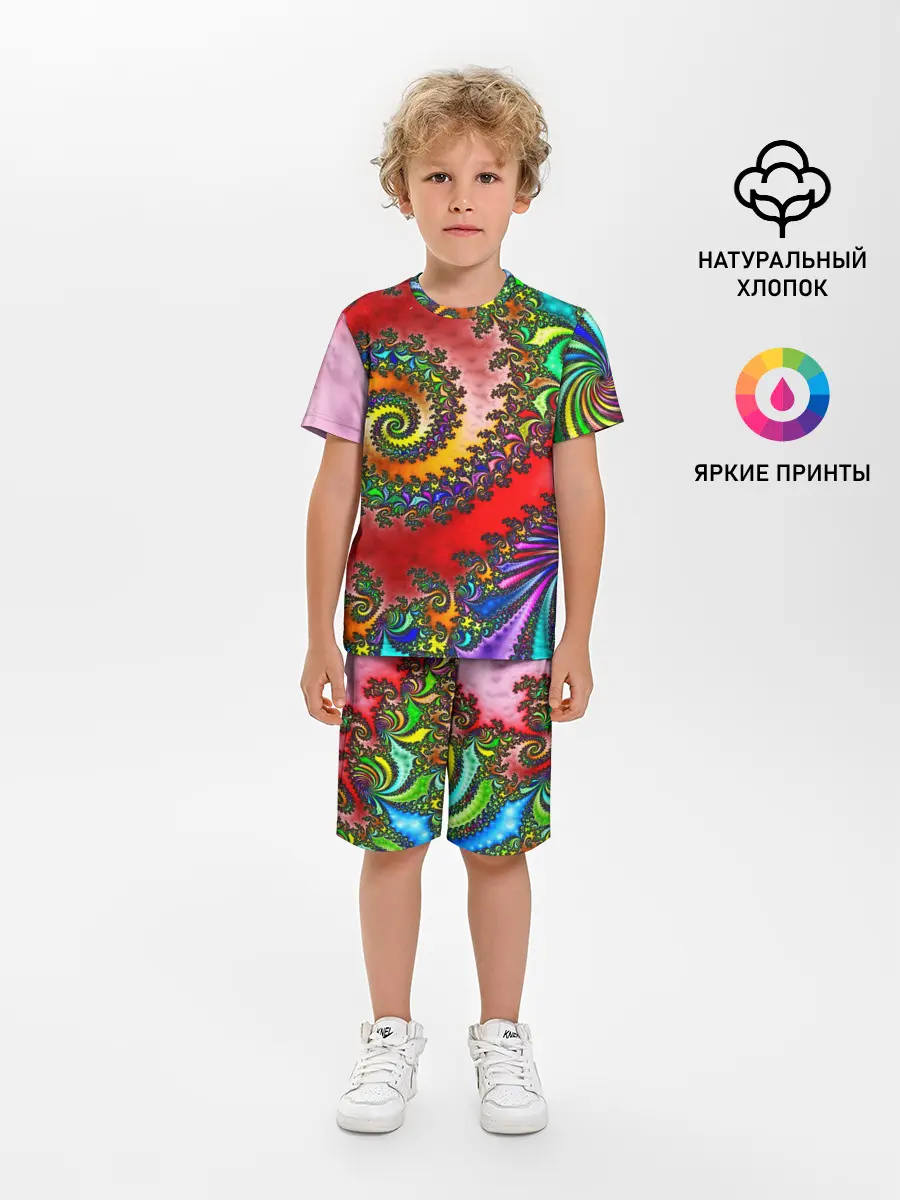 Детская пижама с шортами / ФРАКТАЛЬНЫЙ УЗОР