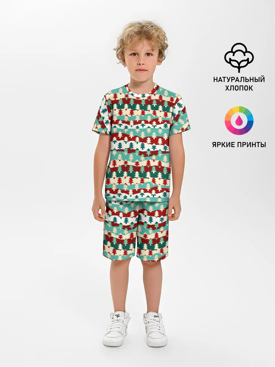 Детская пижама с шортами / Ёлочки