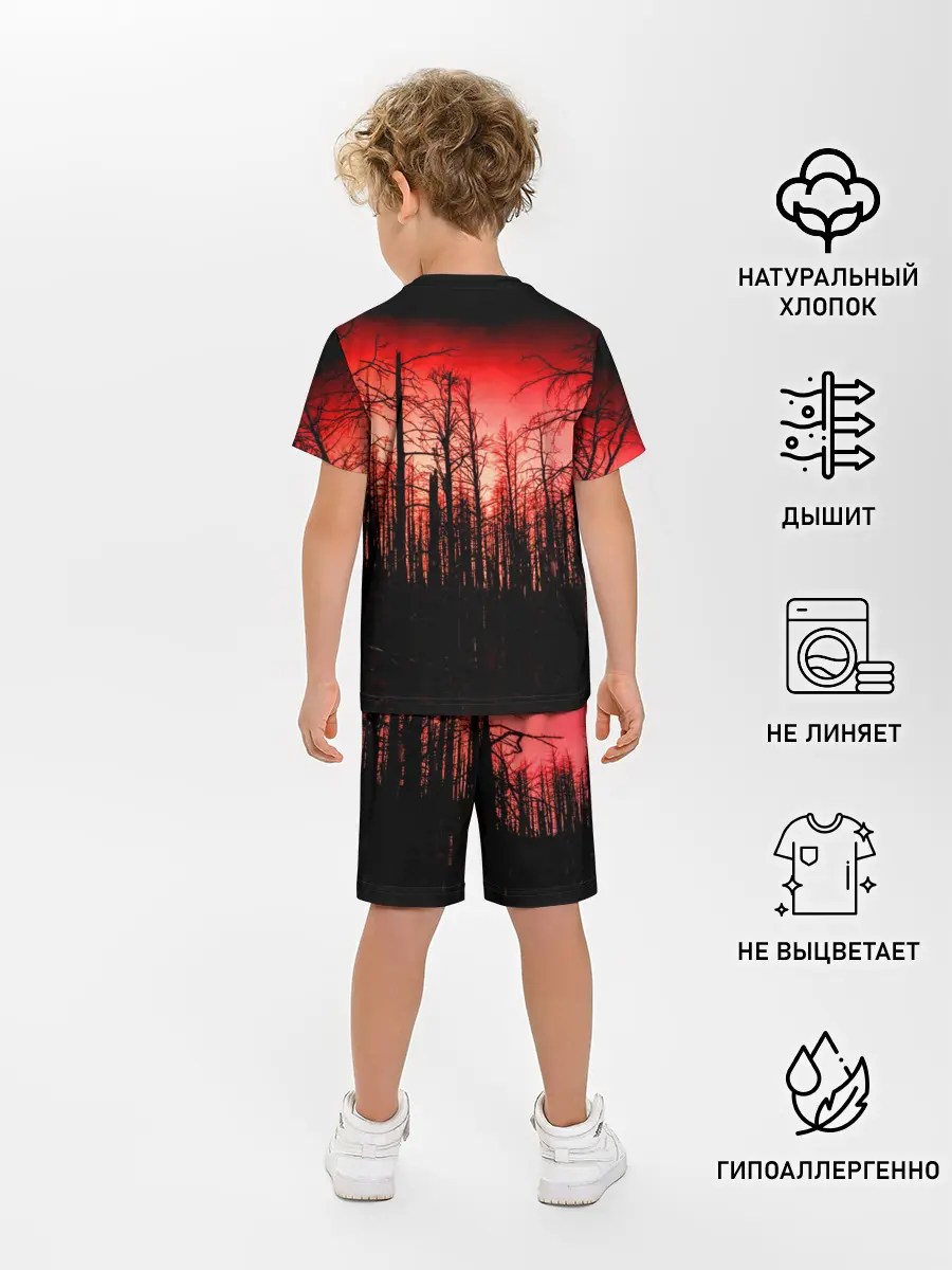 Детская пижама с шортами / Сиреноголовый Кровавый Лес