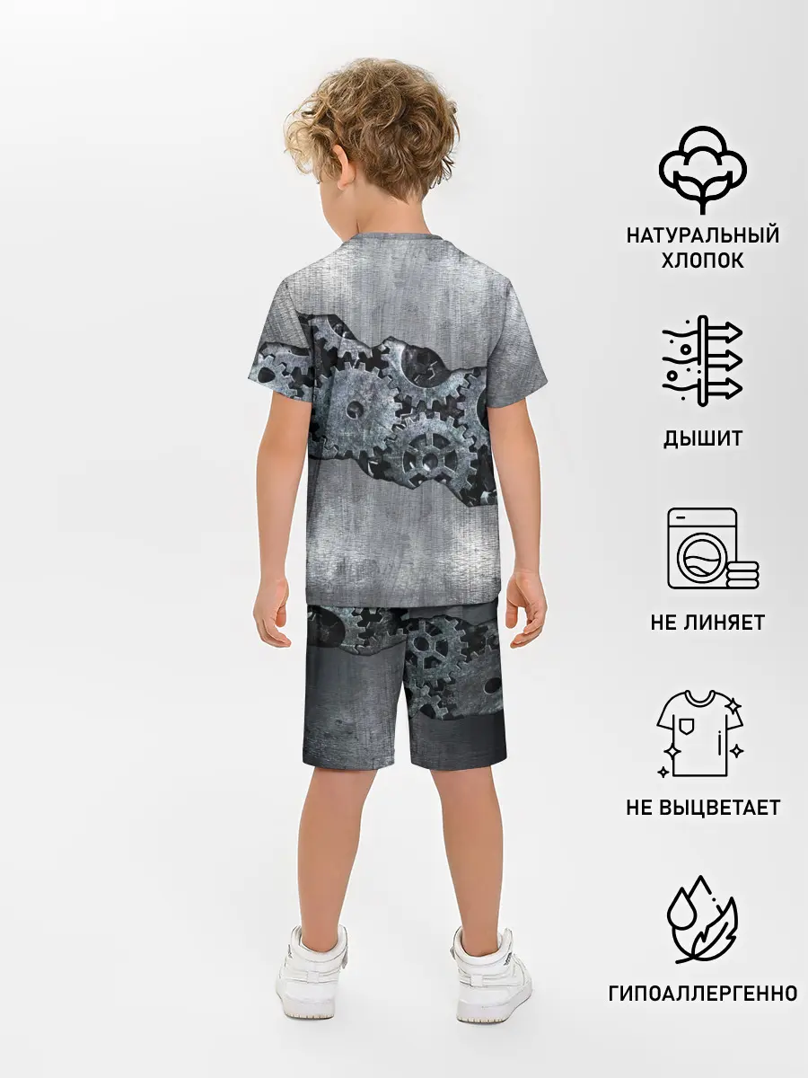 Детская пижама с шортами / Шестеренки
