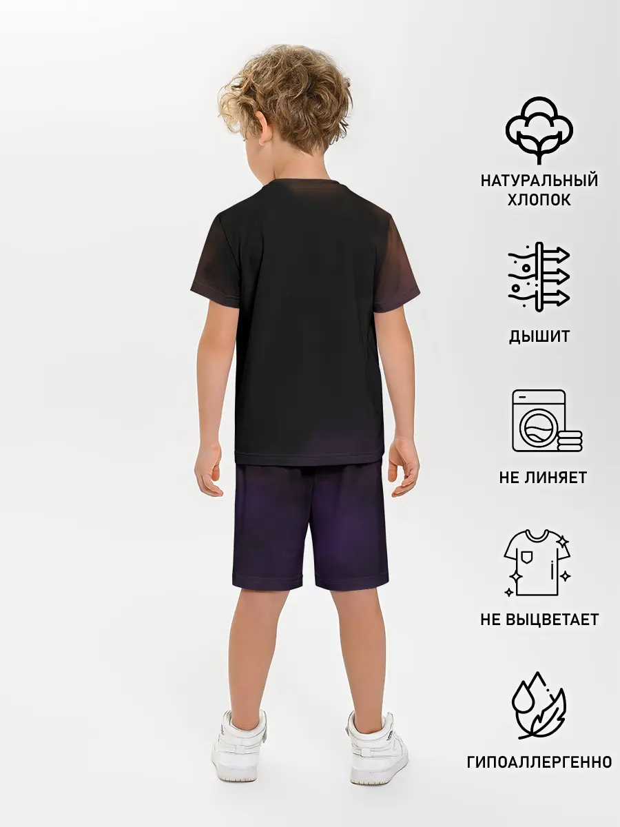 Детская пижама с шортами / Ями Сукехиро Чёрный клевер