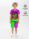 Детская пижама с шортами / 3D Neon Monkey