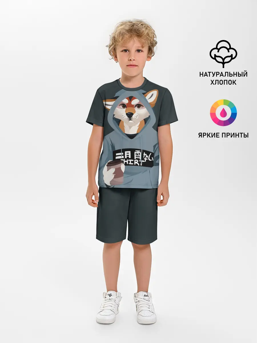 Детская пижама с шортами / Furry fox