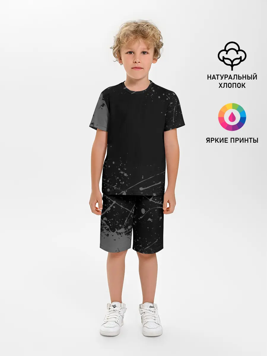 Детская пижама с шортами / СЕРЫЕ БРЫЗГИ | GREY SPRAY