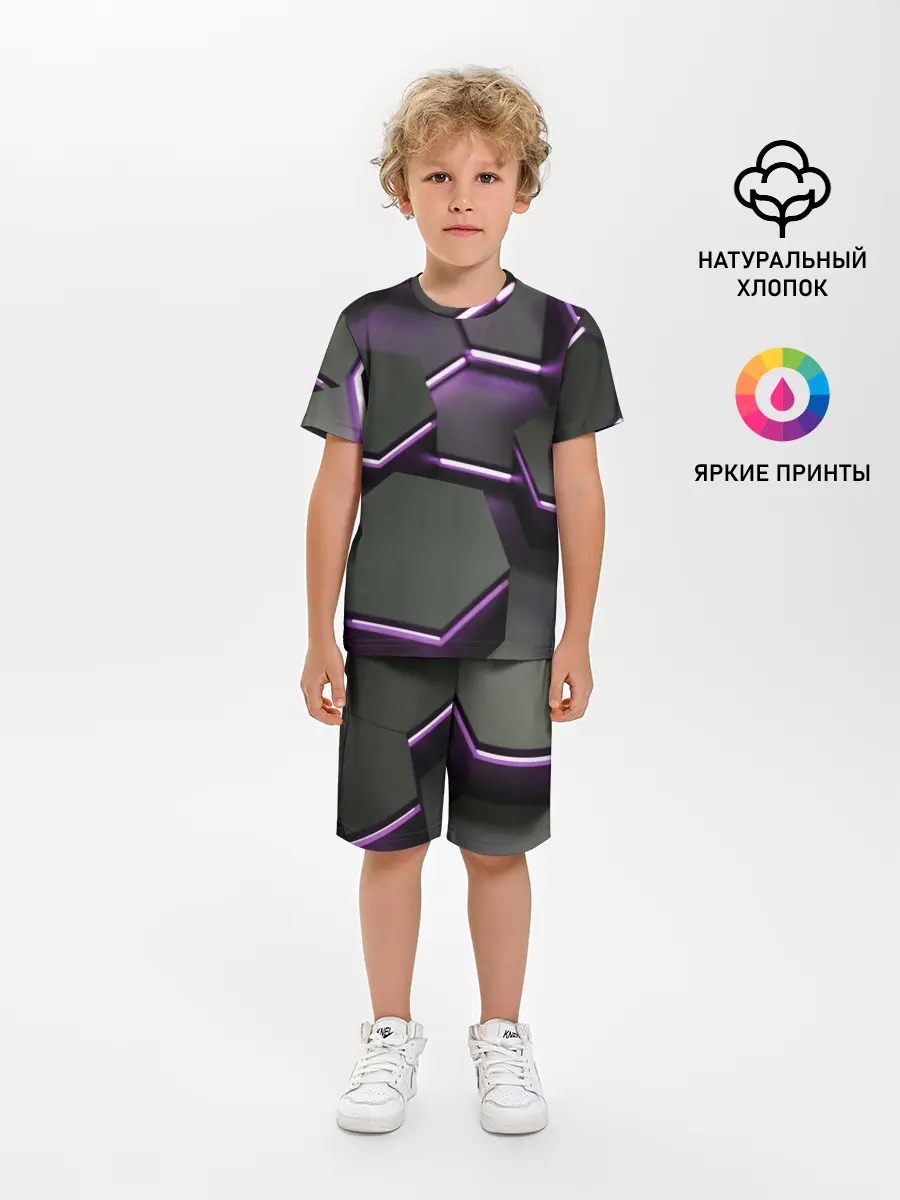 Детская пижама с шортами / Neon light