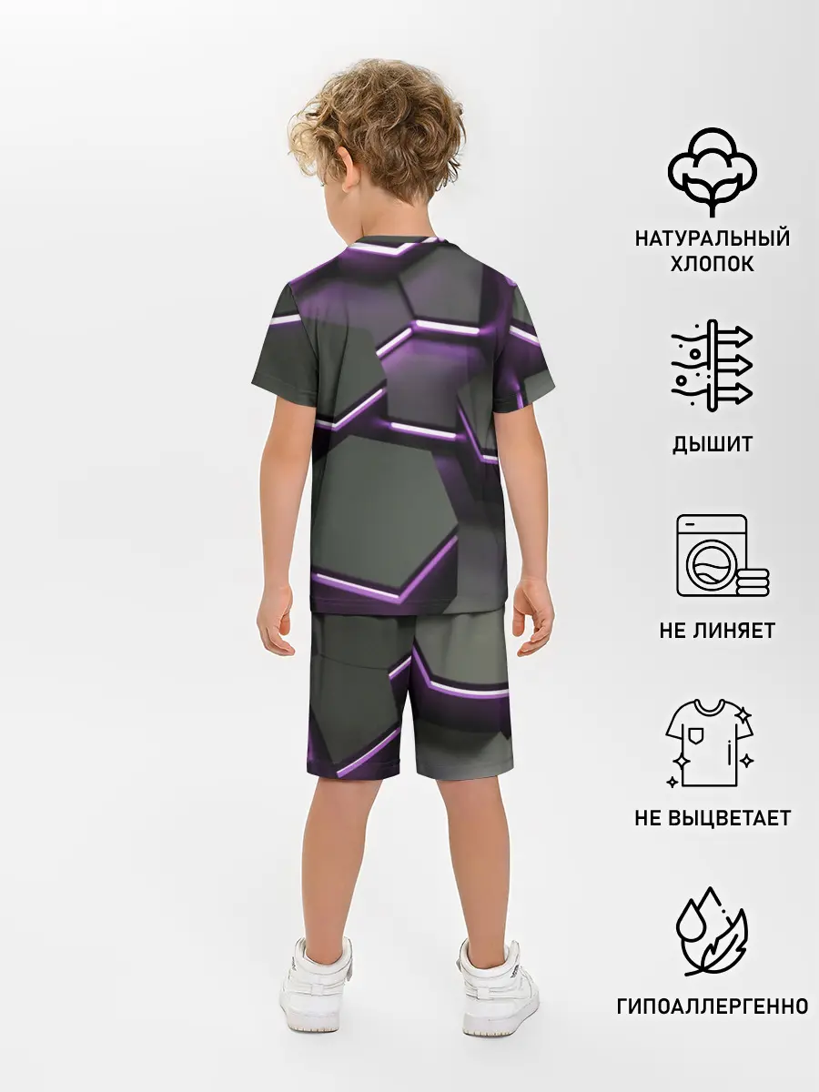 Детская пижама с шортами / Neon light