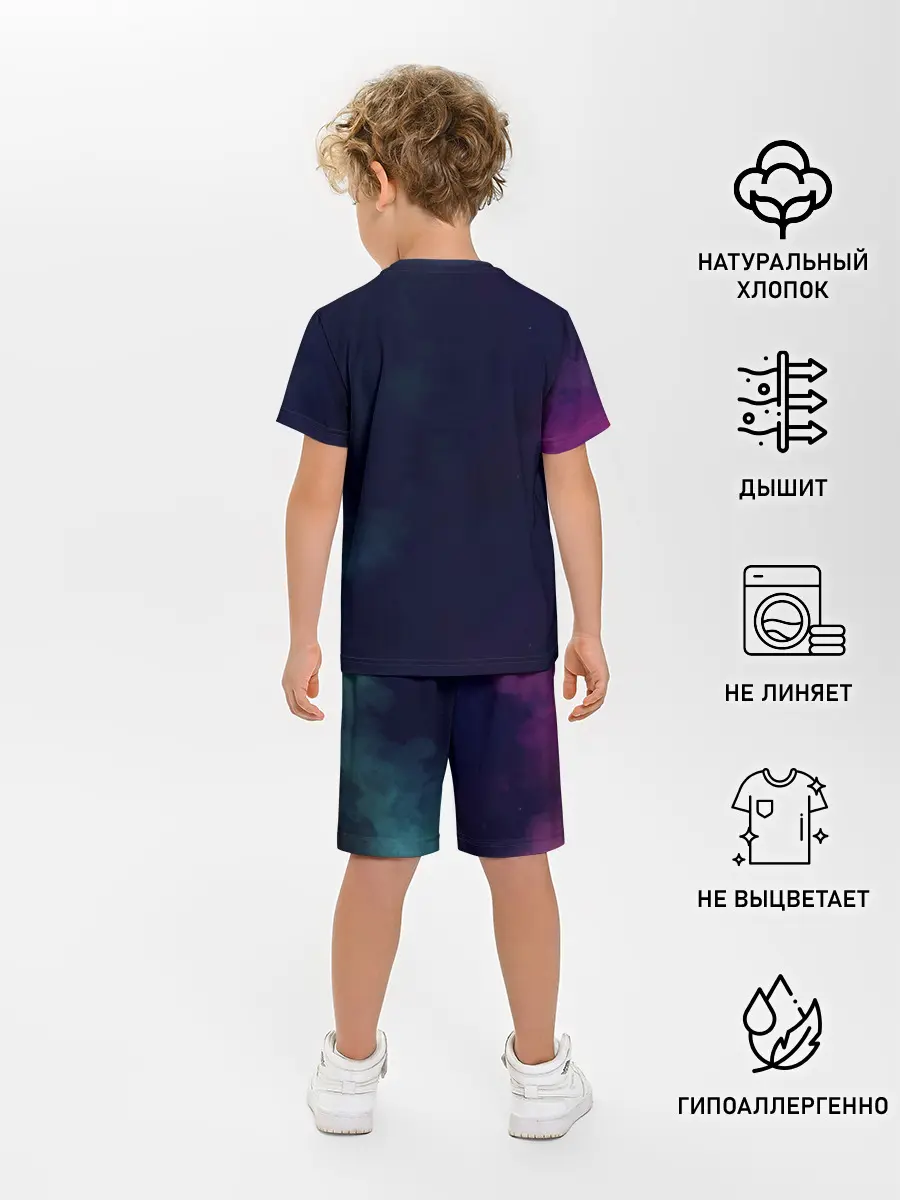 Детская пижама с шортами / Пони в космосе