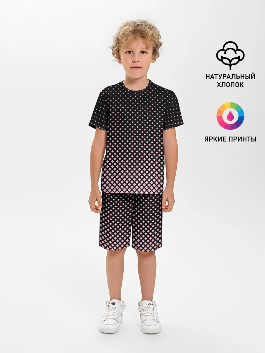 Детская пижама с шортами / Ромбы