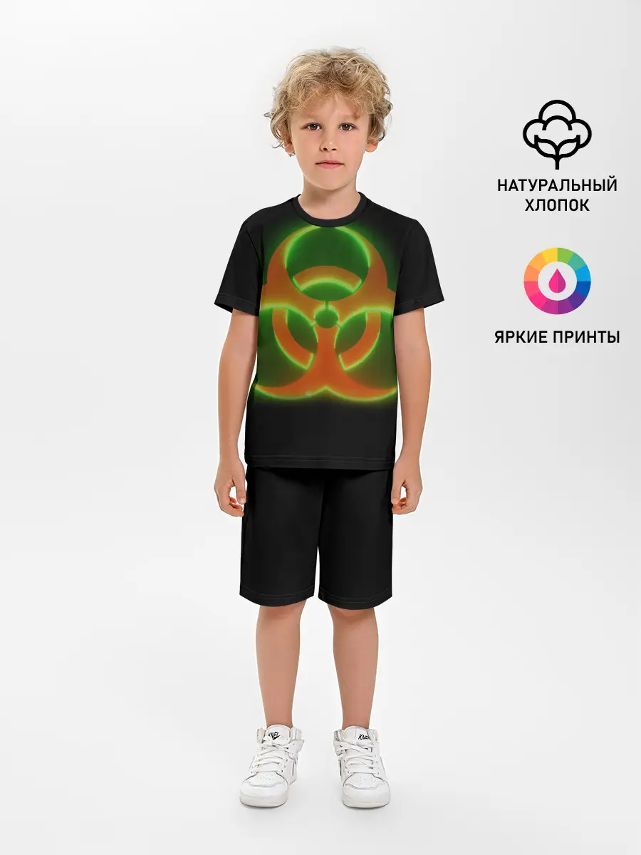 Детская пижама с шортами / Biohazard Neon