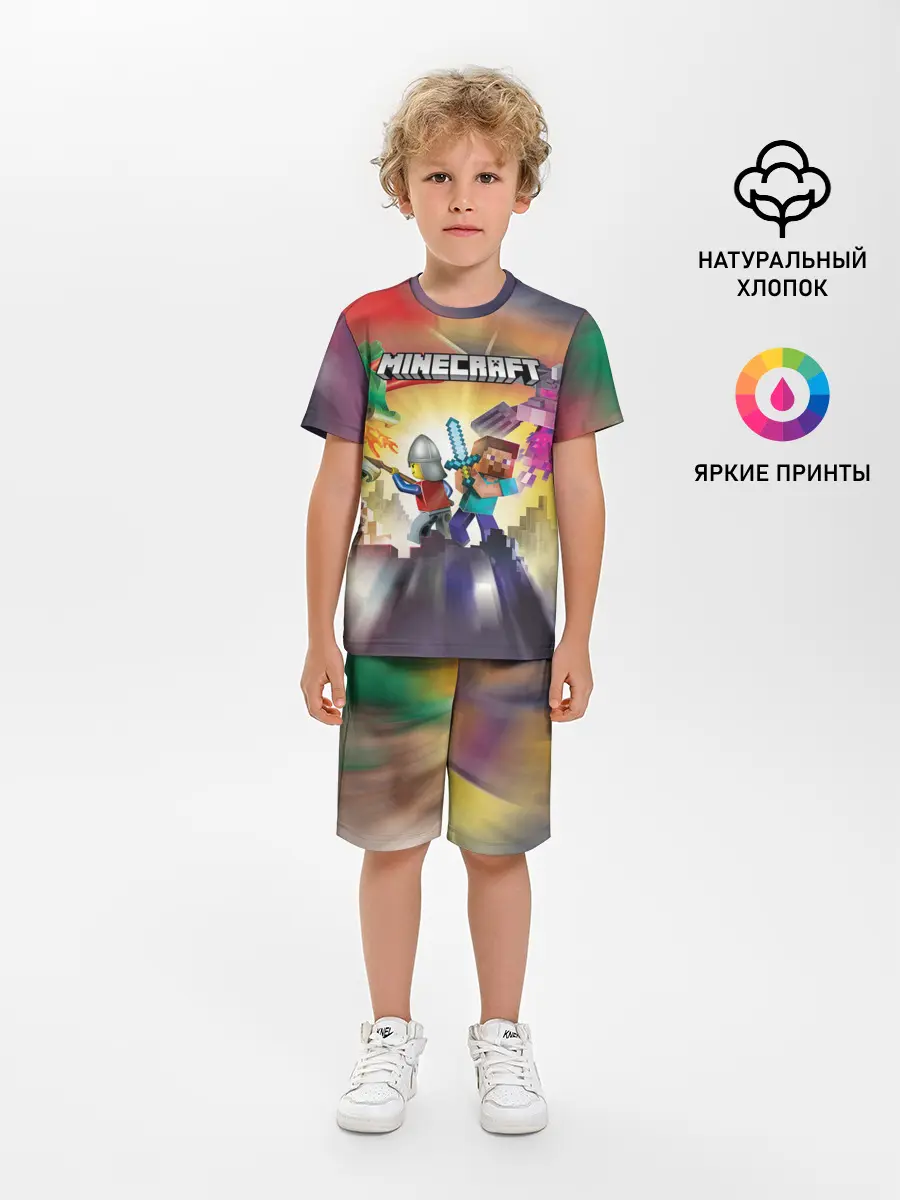 Детская пижама с шортами / MINECRAFT | МАЙНКРАФТ