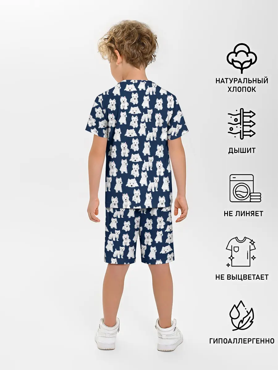 Детская пижама с шортами / Собаки Пушистики
