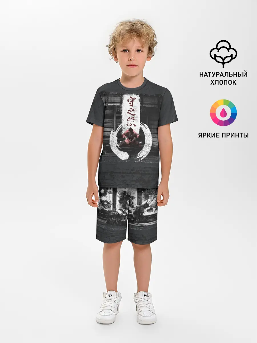 Детская пижама с шортами / Самурай | Призрак Цусимы