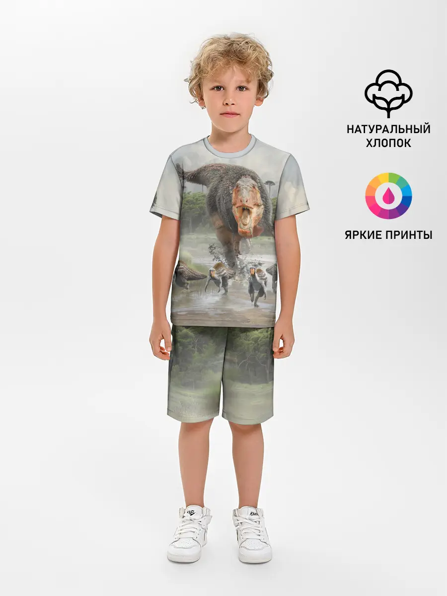 Детская пижама с шортами / Т-Рекс | Динозавр | Dino