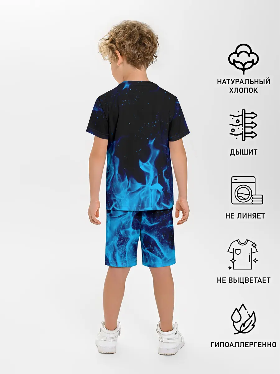 Детская пижама с шортами / СИНИЙ ОГОНЬ | BLUE FIRE