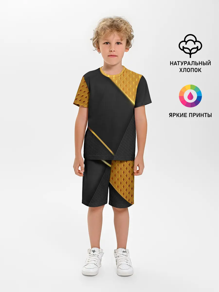 Детская пижама с шортами / 3D BLACK & GOLD