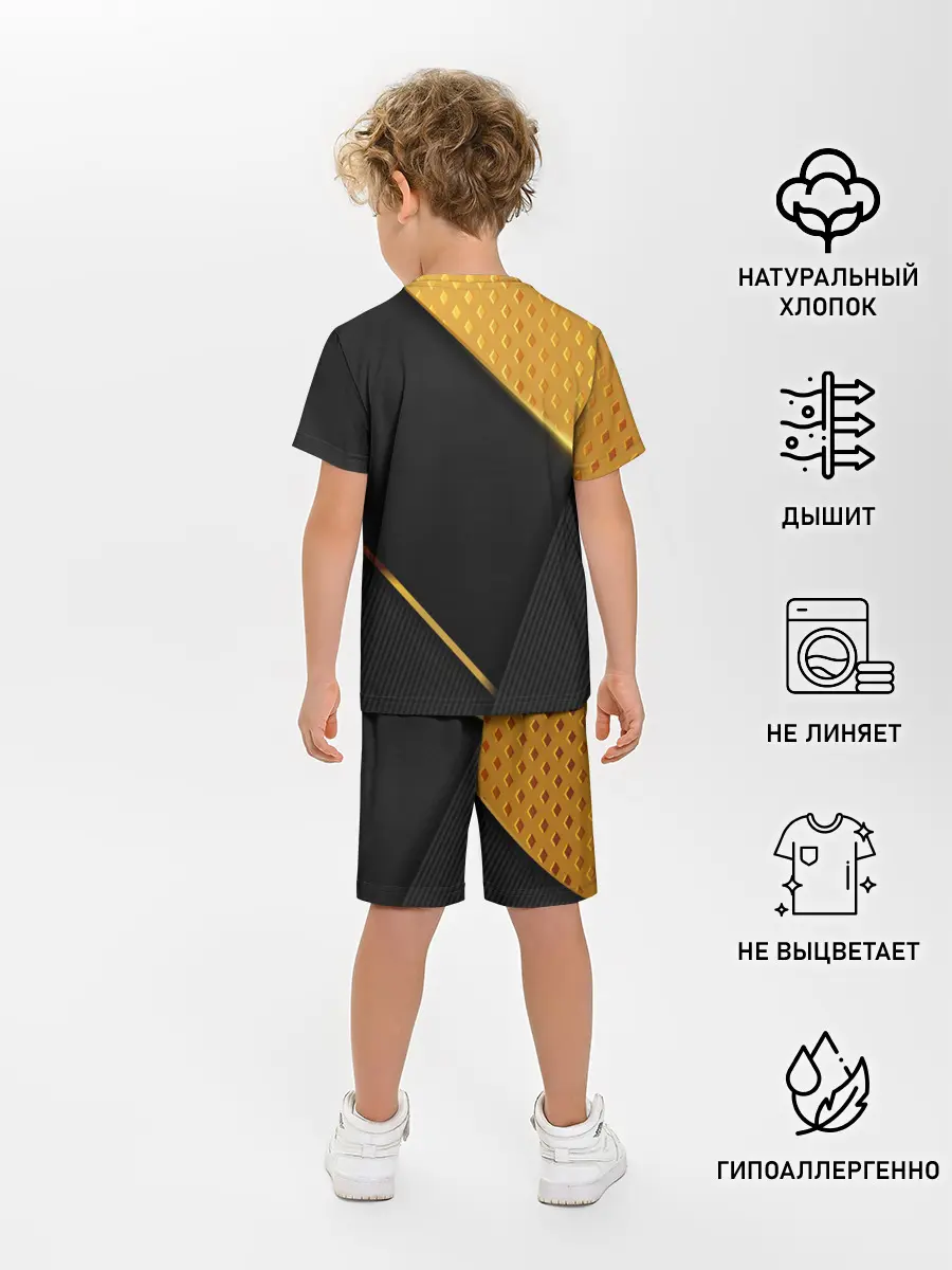 Детская пижама с шортами / 3D BLACK & GOLD