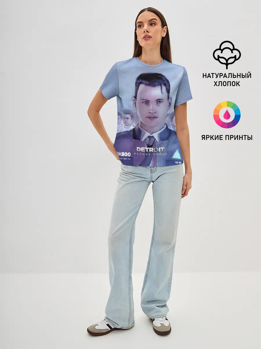 Женская базовая футболка / Detroit become human
