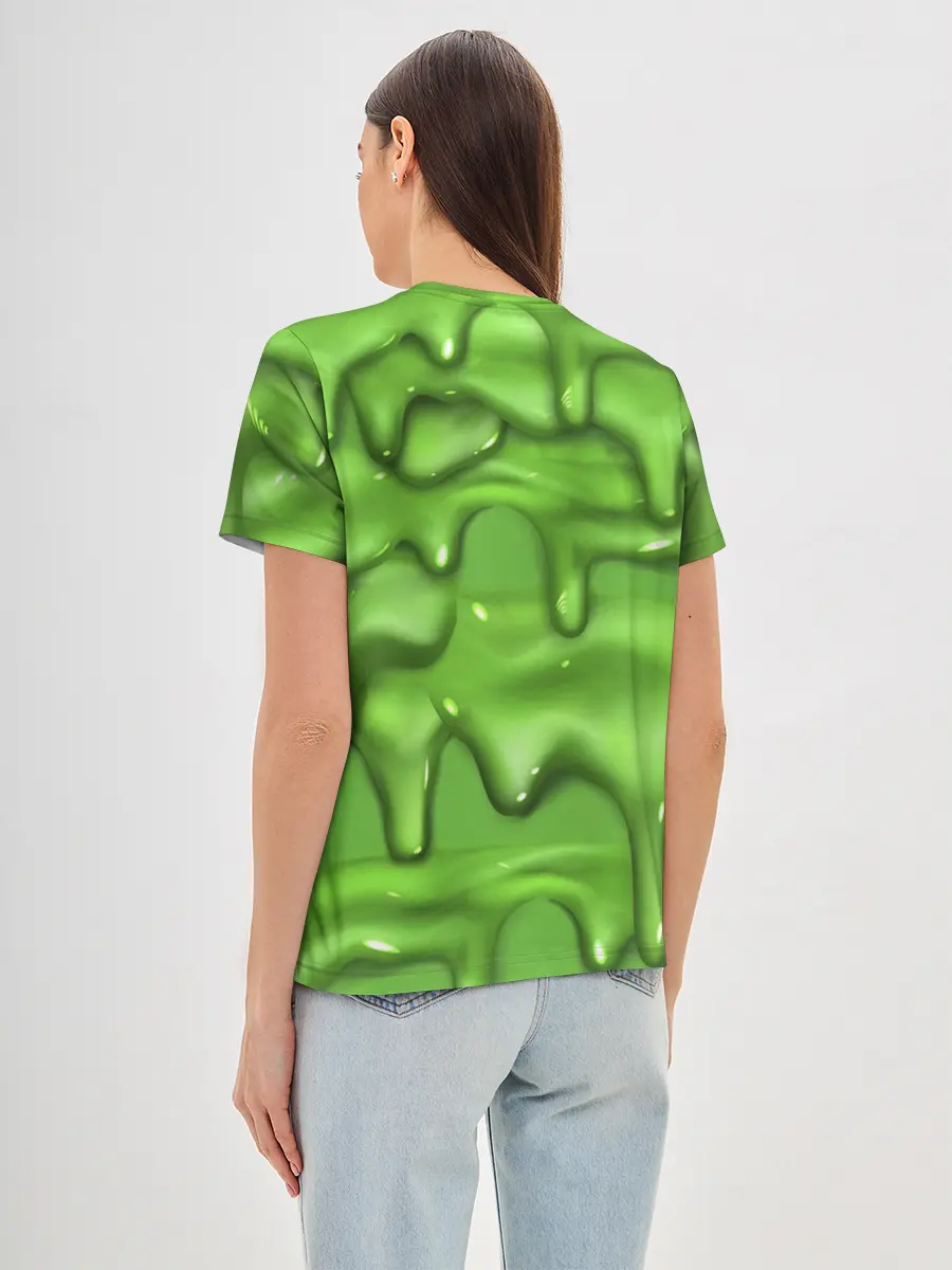 Женская базовая футболка / Green Slime