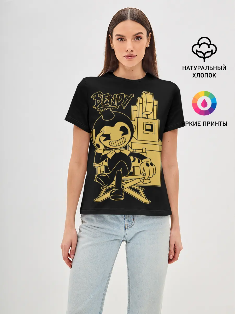 Женская базовая футболка / Bendy And The Ink Machine