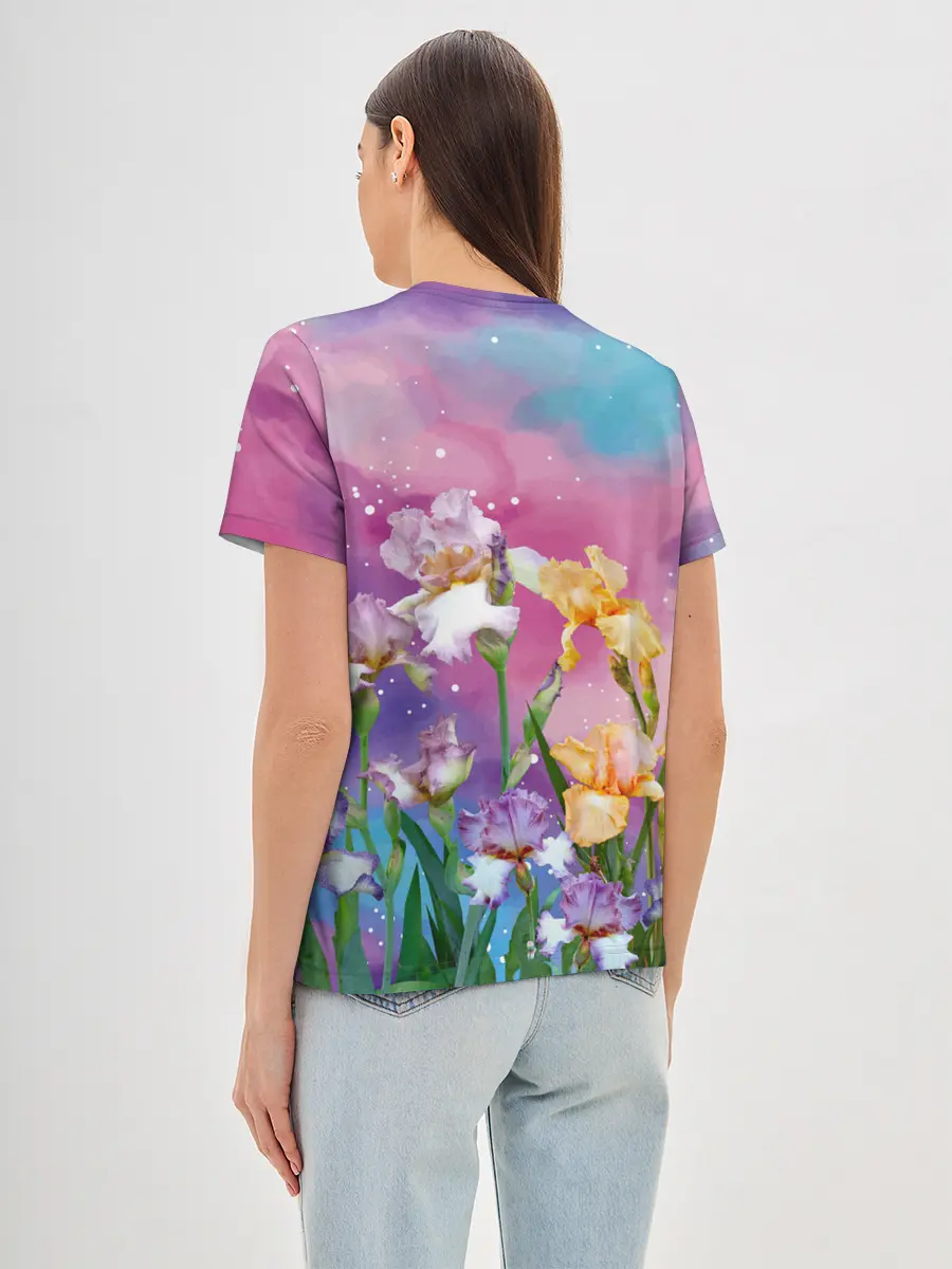 Женская базовая футболка / Сказочные Ирисы