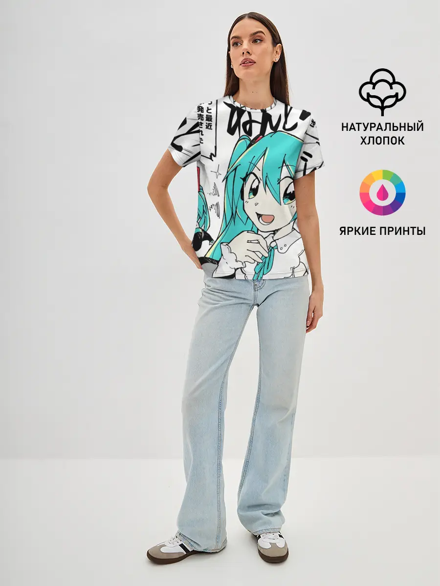 Женская базовая футболка / Hatsune Miku