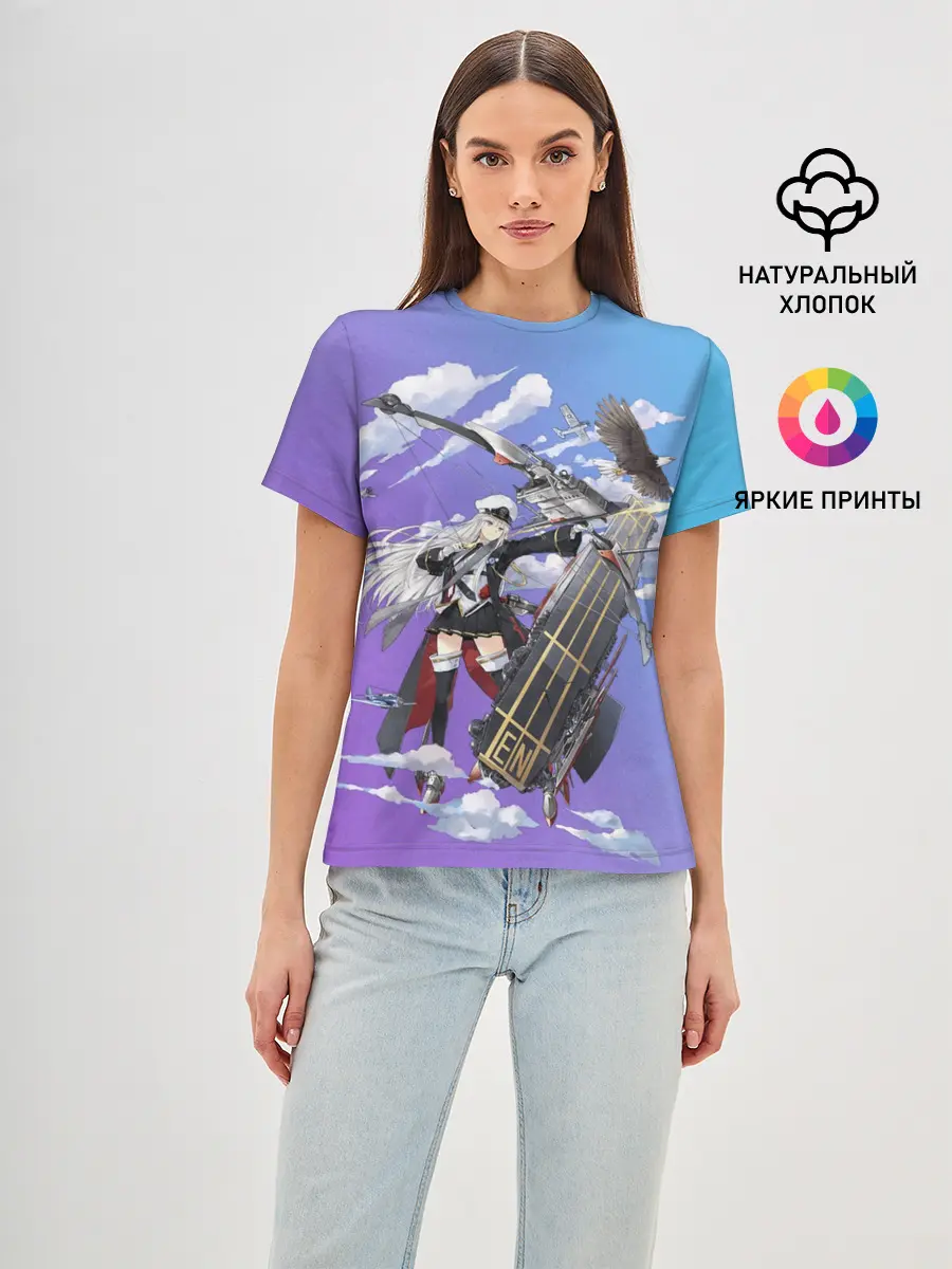 Женская базовая футболка / Azur Lane Enterprise and Yorktown