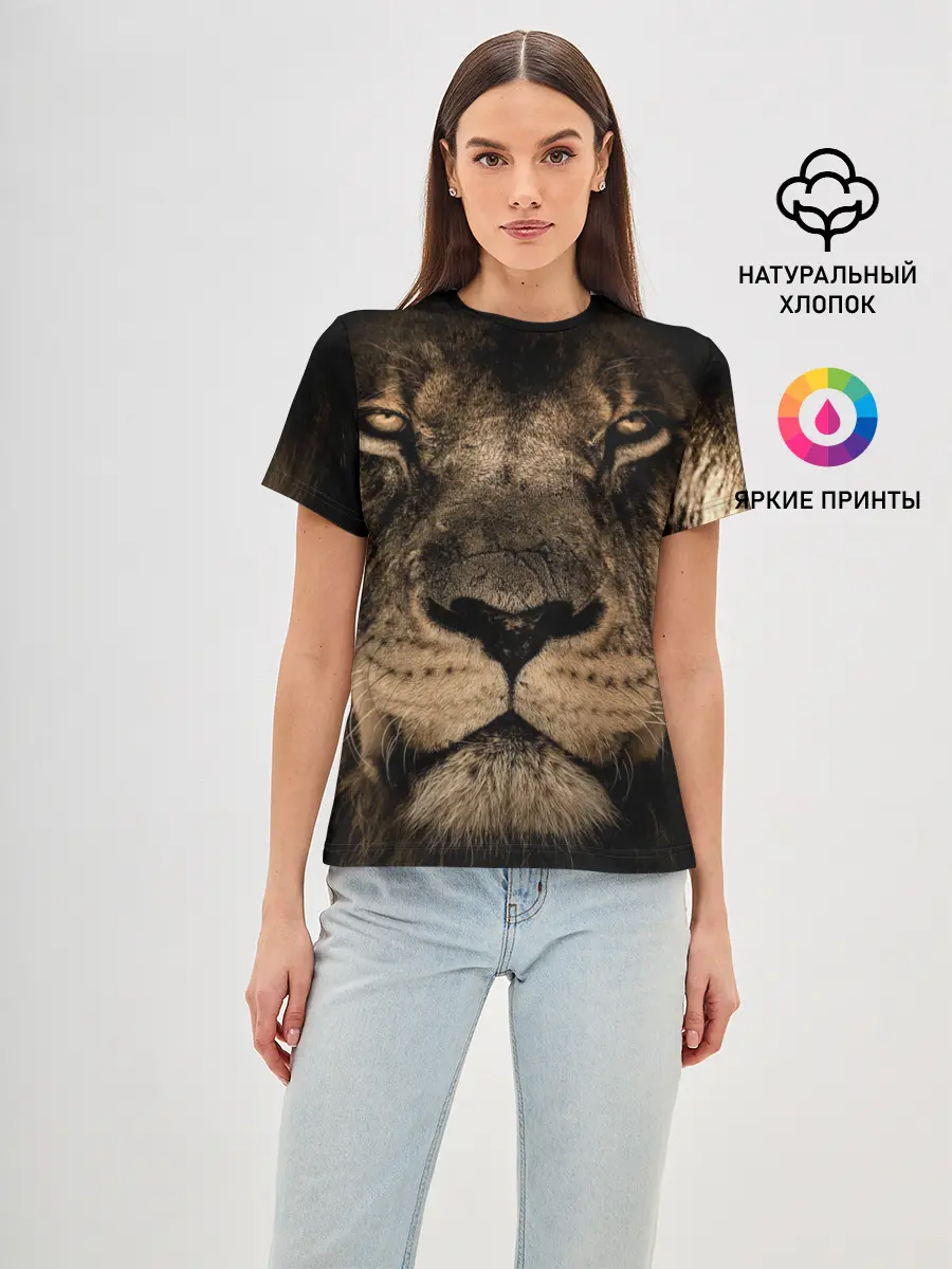Женская базовая футболка / Лев