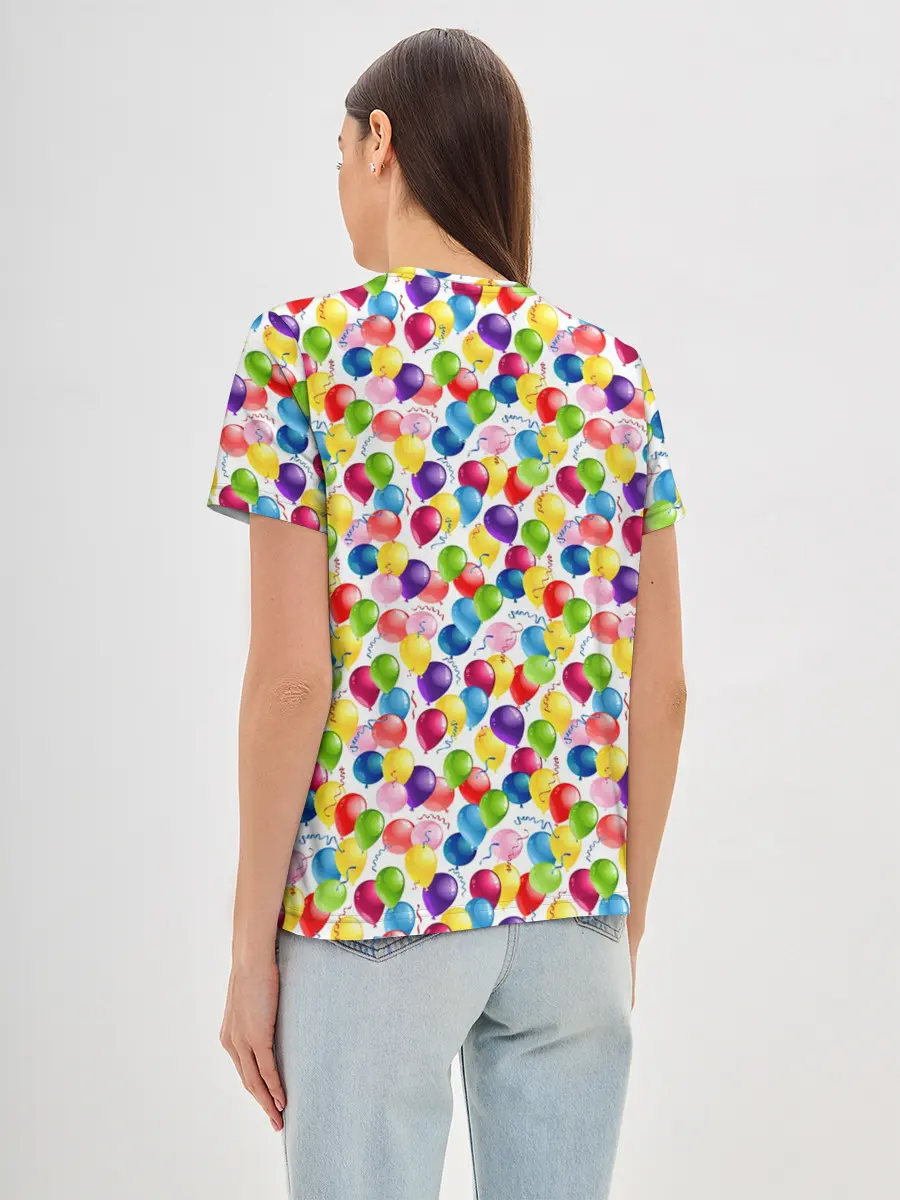 Женская базовая футболка / Воздушные Шары