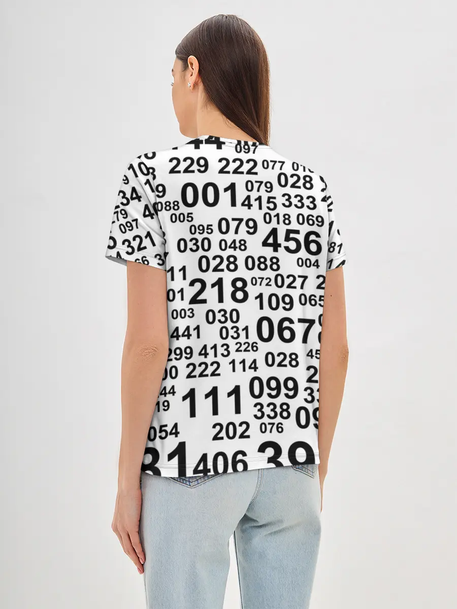 Женская базовая футболка / ИГРА В КАЛЬМАРА, ЧИСЛА ИГРОКОВ