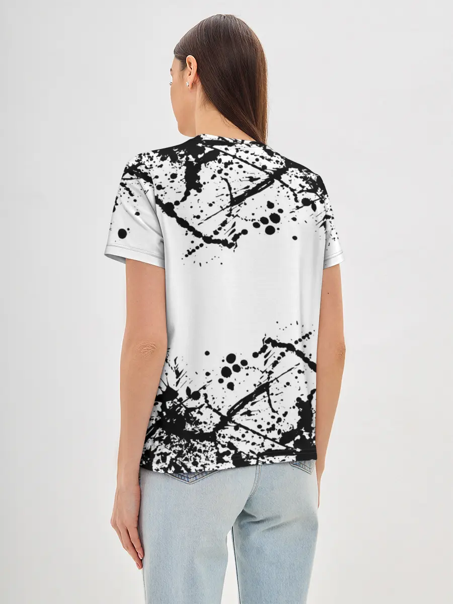 Женская базовая футболка / черный клевер,