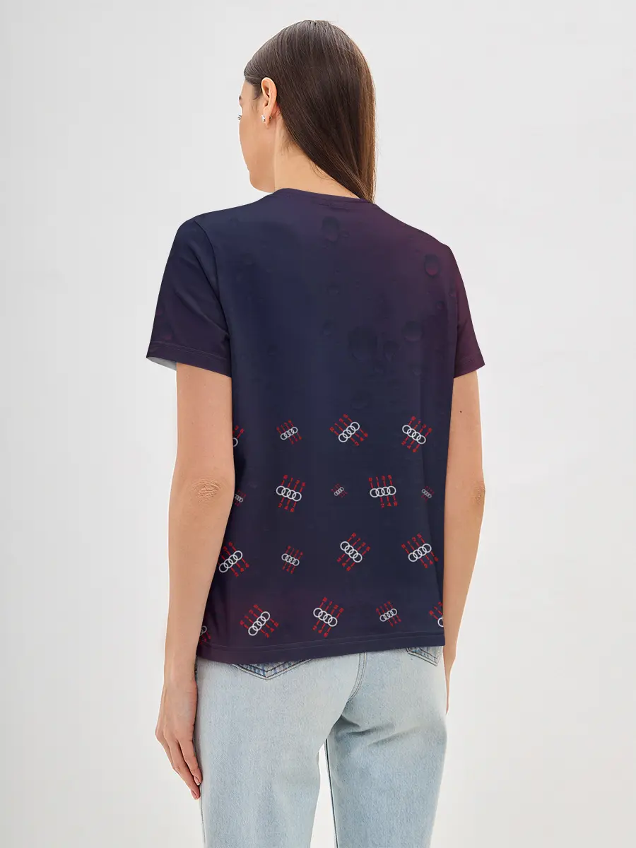 Женская базовая футболка / Audi - Raindrops
