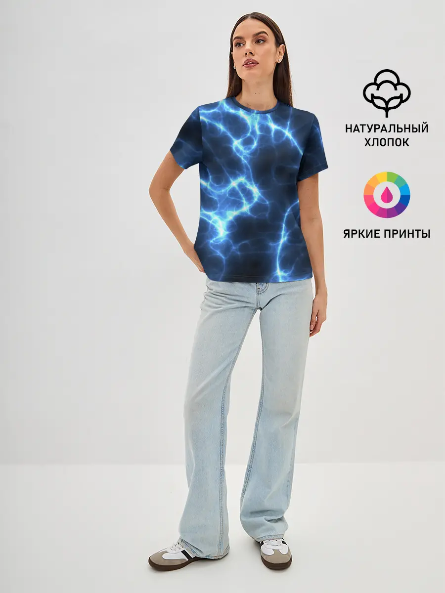 Женская базовая футболка / Электро
