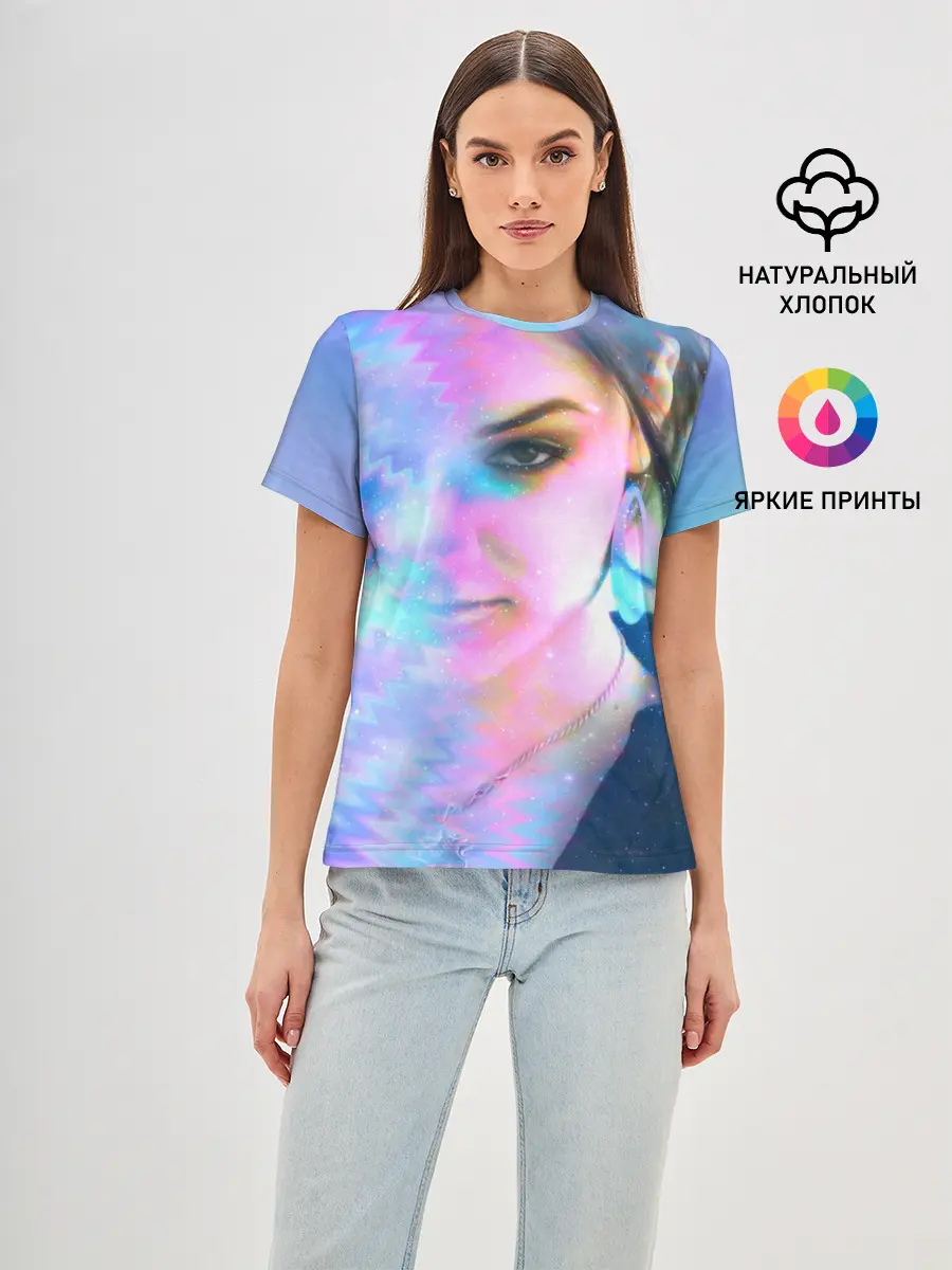 Женская базовая футболка / Саша Грей. Абстракция