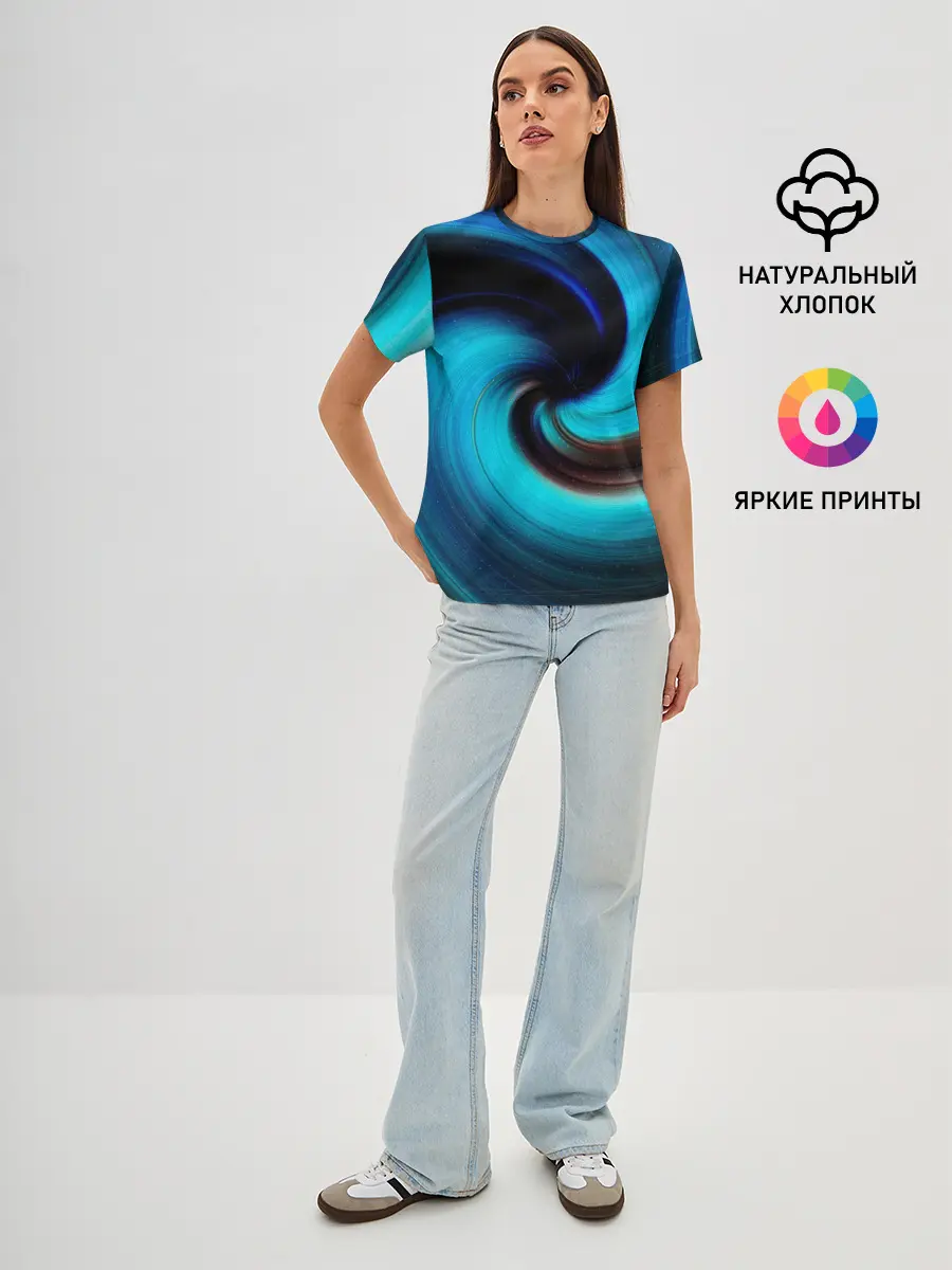 Женская базовая футболка / BLUE HOLE | SPACE