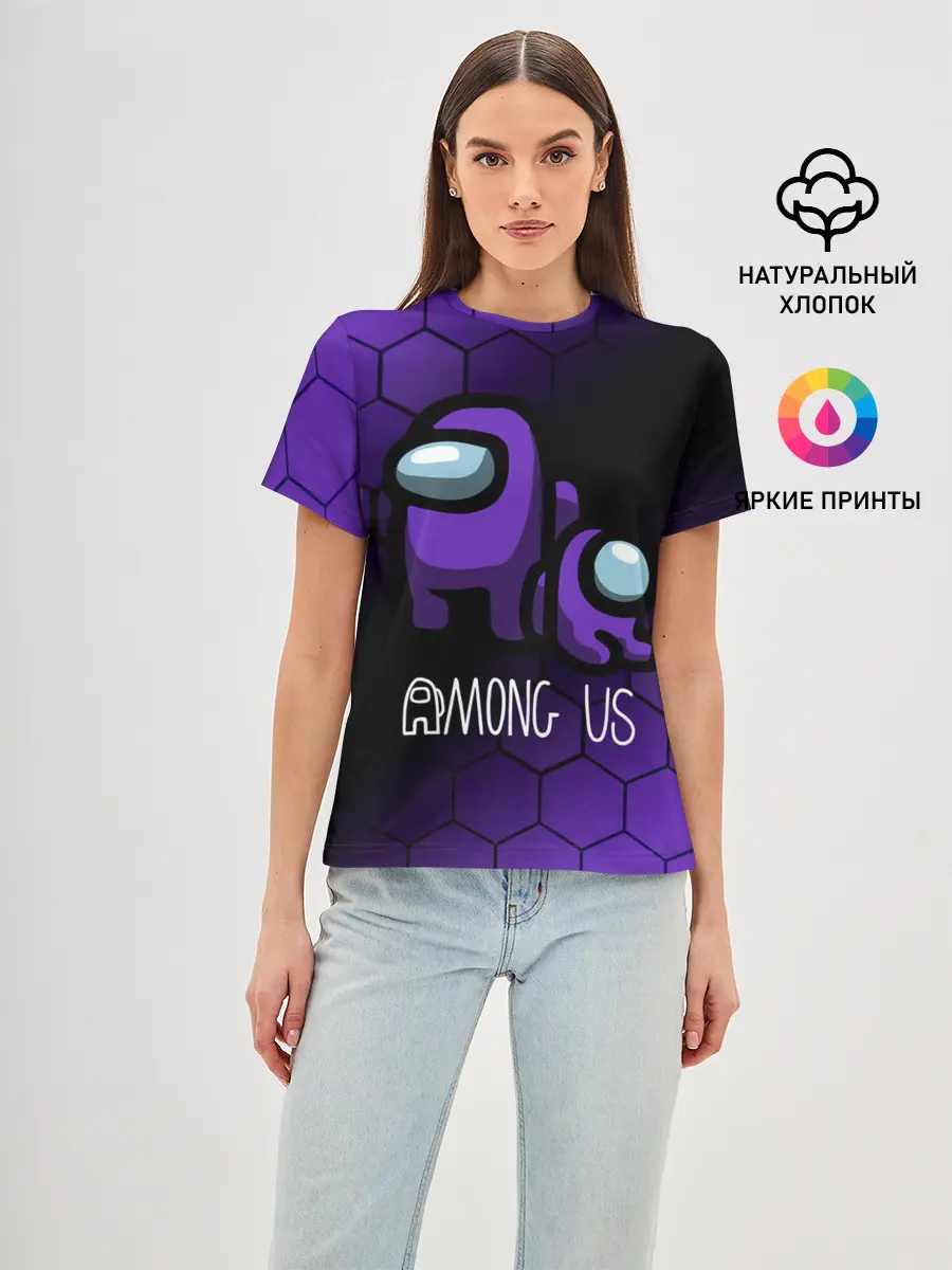 Женская базовая футболка / AMONG US - DARK