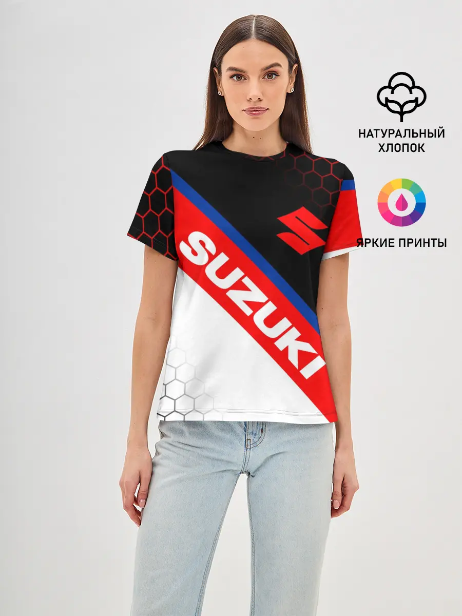 Женская базовая футболка / SUZUKI / СУЗУКИ / МОТОСПОРТ
