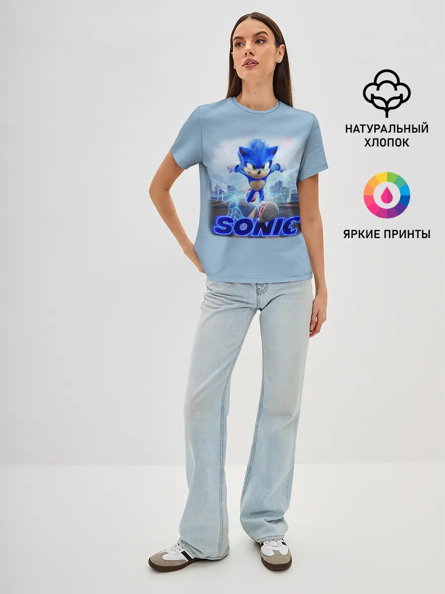 Женская базовая футболка / SONIC