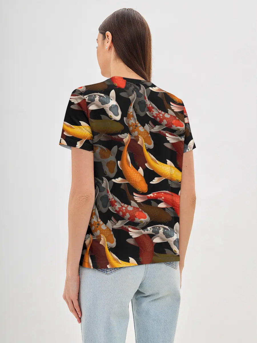 Женская базовая футболка / Карпы кои | Японские карпы